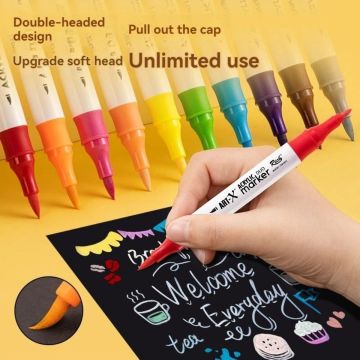 ART-X Çift Uçlu Akrilik Marker Kalem 27 Eflatun