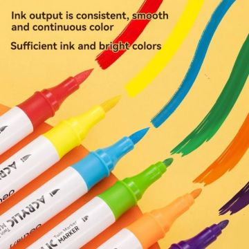 ART-X Çift Uçlu Akrilik Marker Kalem 27 Eflatun