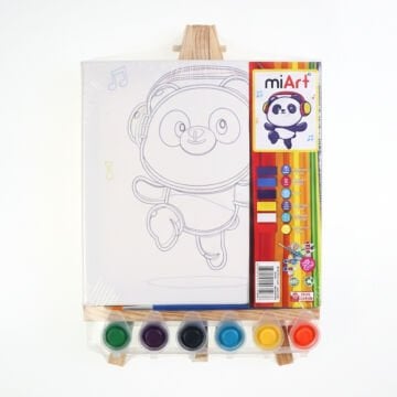 miART Hobi Boyama Seti (Şövale 20cm + Tuval 20X20cm) Ayıcık