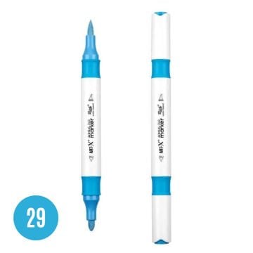 ART-X Çift Uçlu Akrilik Marker Kalem 29 Boncuk Mavi