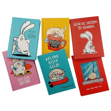 Deffter Sert Kapaklı 14x20cm 96 Sayfa Çizgili Uykusuz - Pazartesi Gelmeseymiş