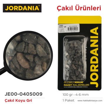 Jordania Maket Çakıl Koyu Gri 4-6mm 100gr