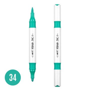 ART-X Çift Uçlu Akrilik Marker Kalem 34 Açık Turkuaz Yeşil