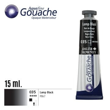 Daler Rowney Aquafine Guaj Boya Tüp 15ml 035 Lamp Black