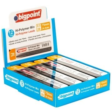 Bigpoint Kalem Ucu 0.5mm 2B 75mm 24'lü Tüp