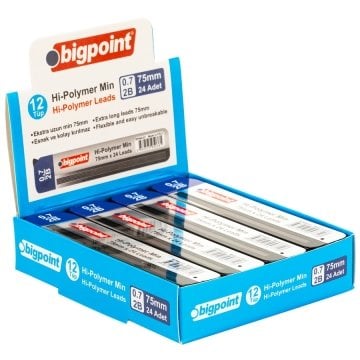 Bigpoint Kalem Ucu 0.7mm 2b 75mm 24'lü Tüp
