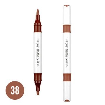 ART-X Çift Uçlu Akrilik Marker Kalem 38 Koyu Kahve