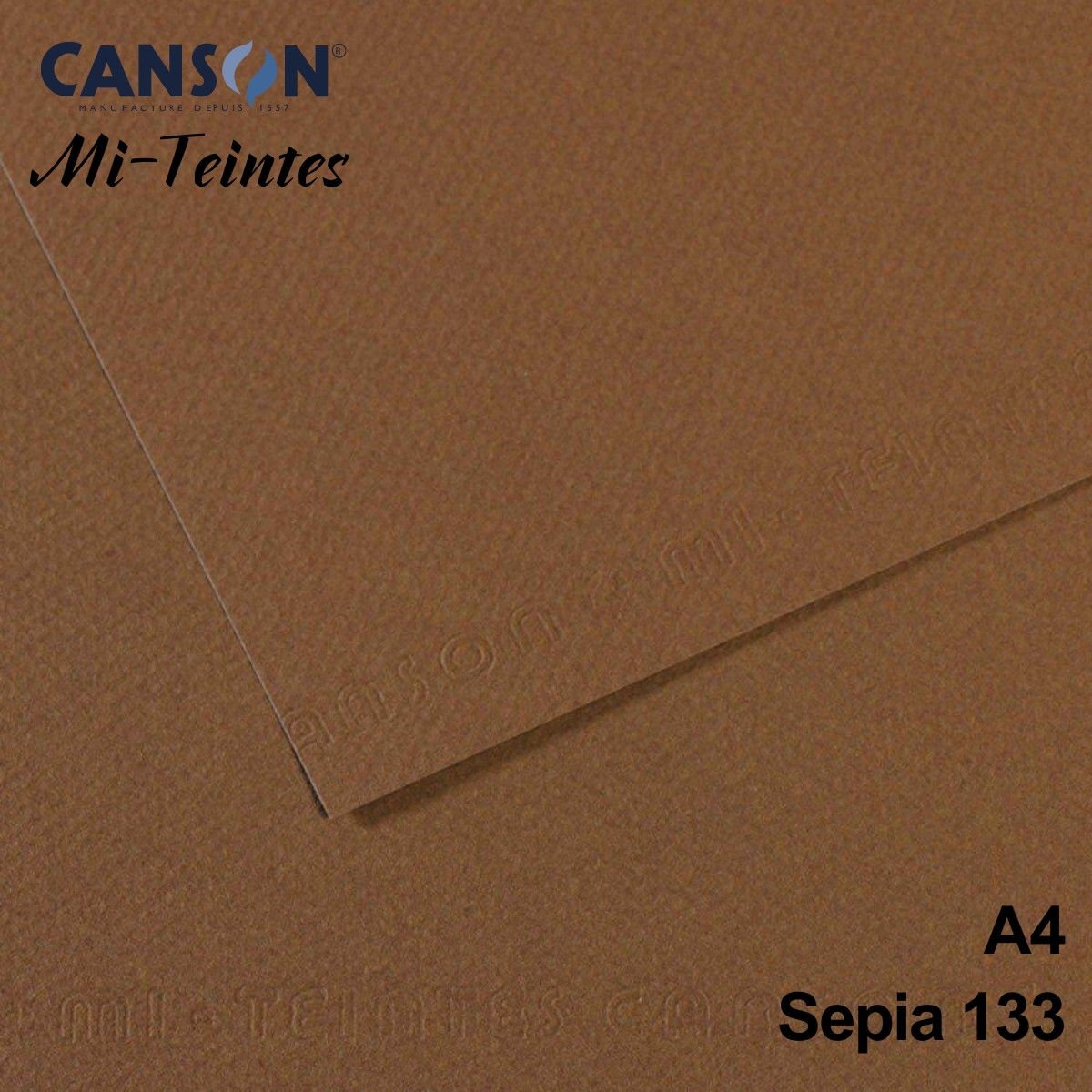 Mi-Teintes 160gr A4 133 Sepia 3lü