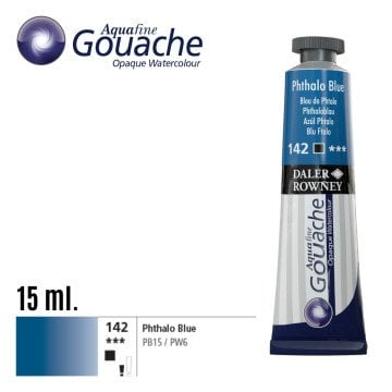 Daler Rowney Aquafine Guaj Boya Tüp 15ml 123 Ultramarine Blue Dark
