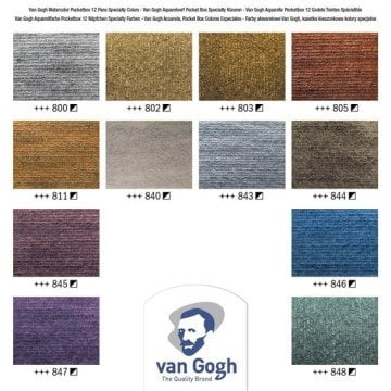 Van Gogh Profesyonel Sulu Boya 12 Renk Metallic & İnterference Colours