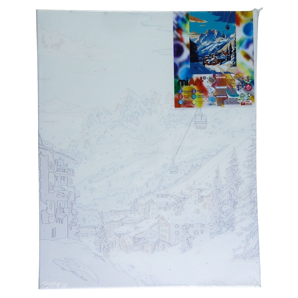 miArt Sayılarla Boyama Seti - Numaralı Tuval 40x50cm 16 Erciyes