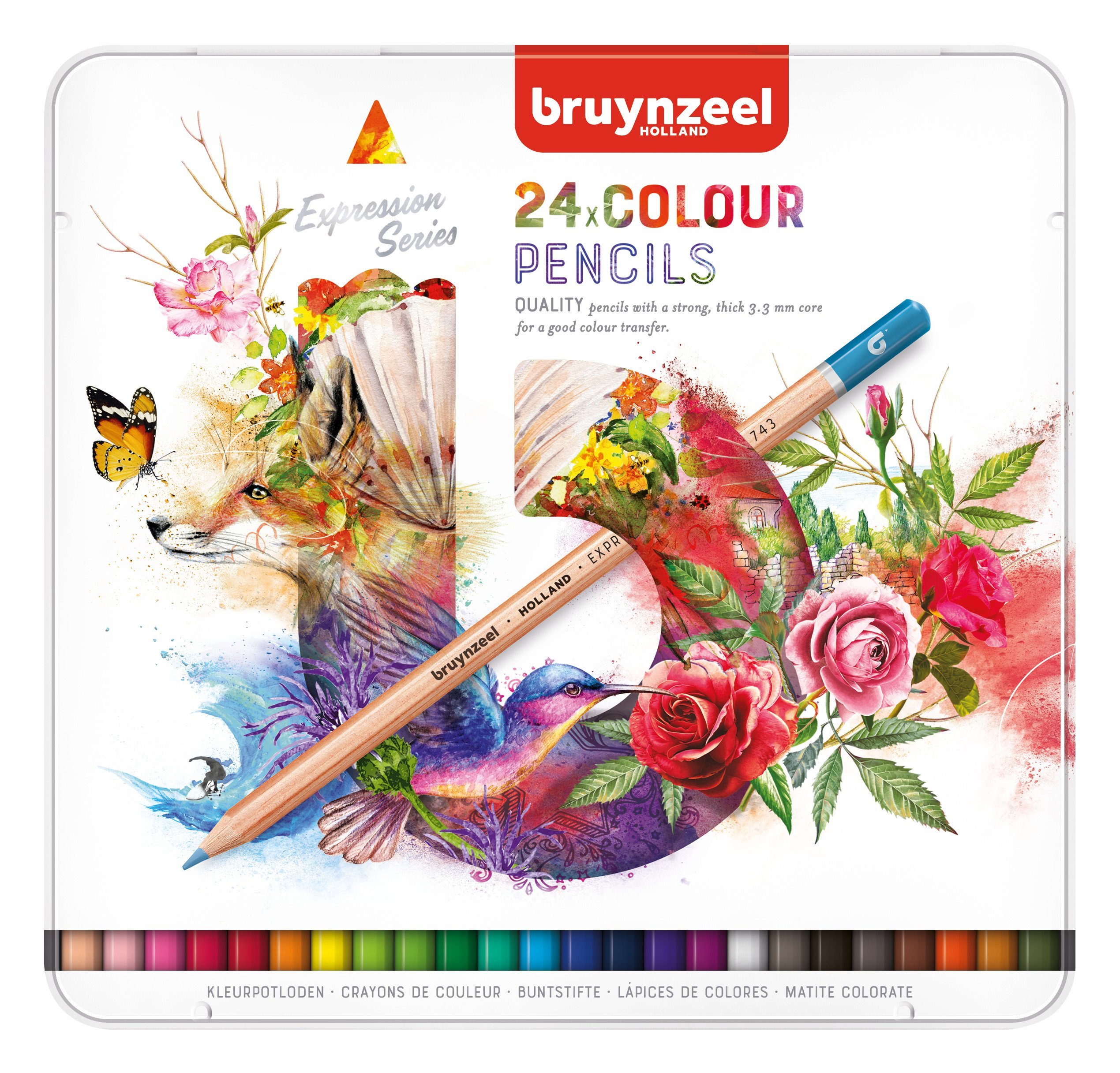 Bruynzeel Expression Colour 24'lü Kuru Kalem Boya Seti