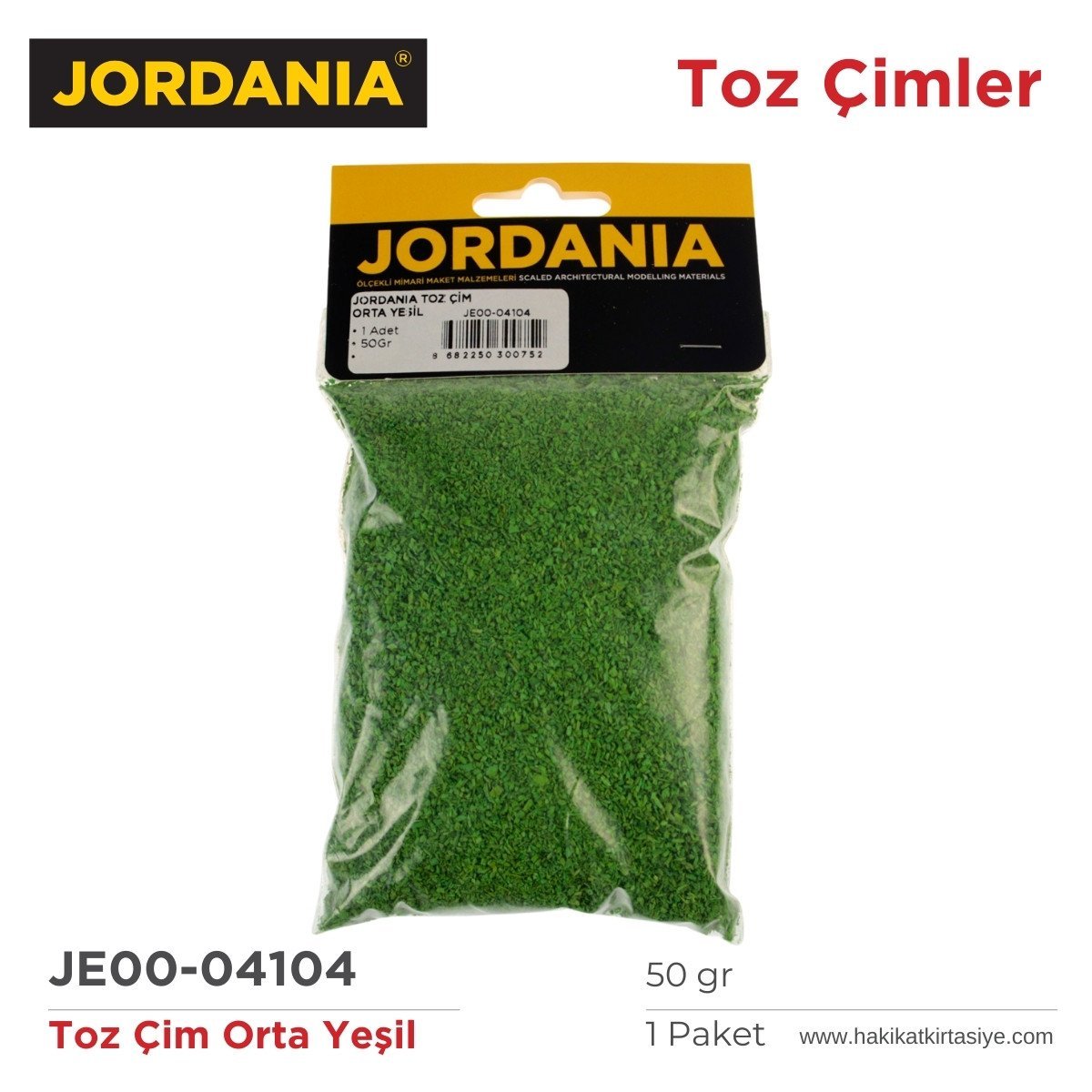 Jordania Toz Çim Orta Yeşil 50gr