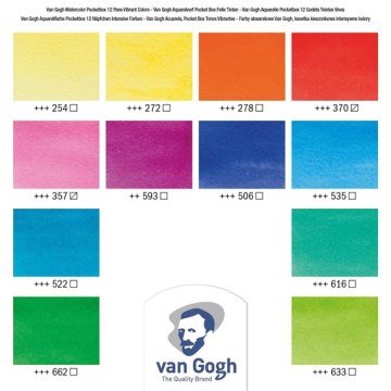 Van Gogh Profesyonel Sulu Boya 12 Renk Vibrant Colours