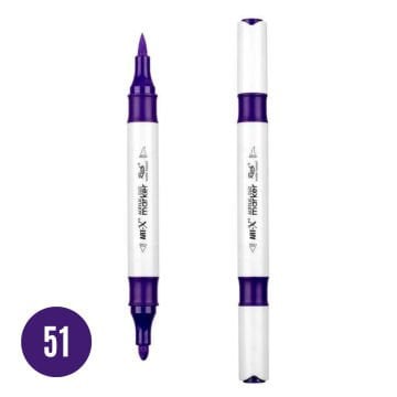 ART-X Çift Uçlu Akrilik Marker Kalem 51 Mor