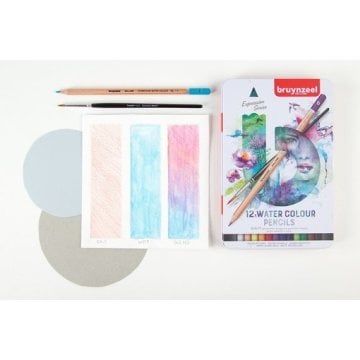 Bruynzeel Expression Aquarelle Kuru Sulu Kalem Boya Seti 12 Renk