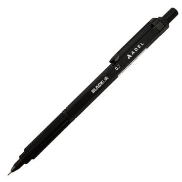 Adel Blackline Mekanik Versatil Kalem 0.7mm Klasik Renkler Siyah