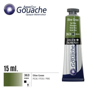 Daler Rowney Aquafine Guaj Boya Tüp 15ml 363 Olive Green