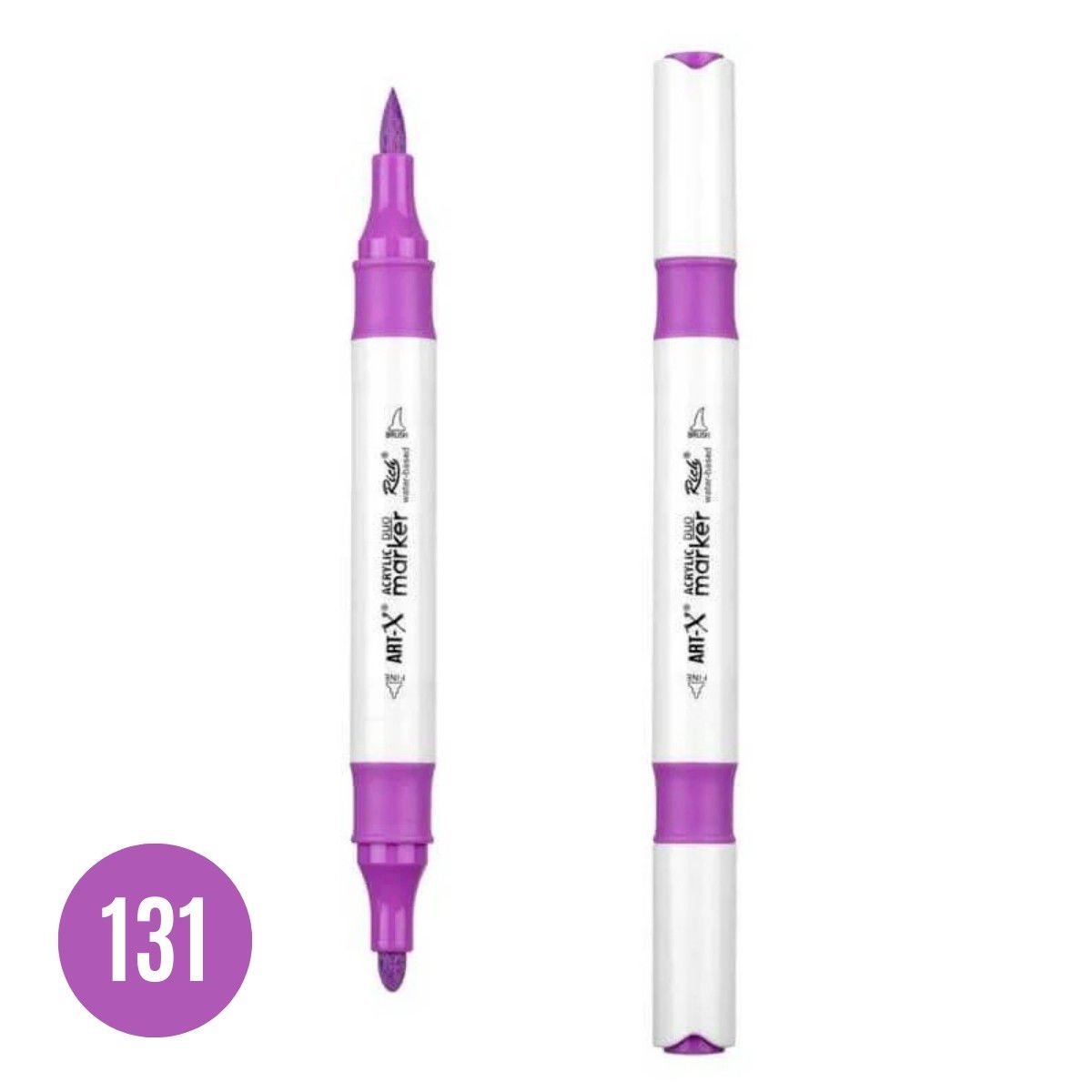 ART-X Çift Uçlu Akrilik Marker Kalem 131 Açık Mor
