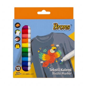 Brons Tekstil Marker Kalem Seti 12li