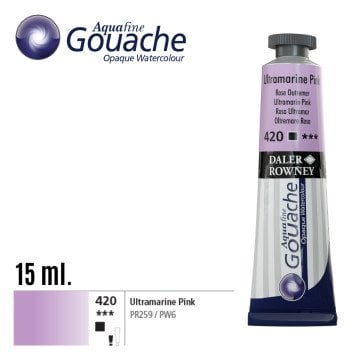 Daler Rowney Aquafine Guaj Boya Tüp 15ml 420 Ultramarine Pink