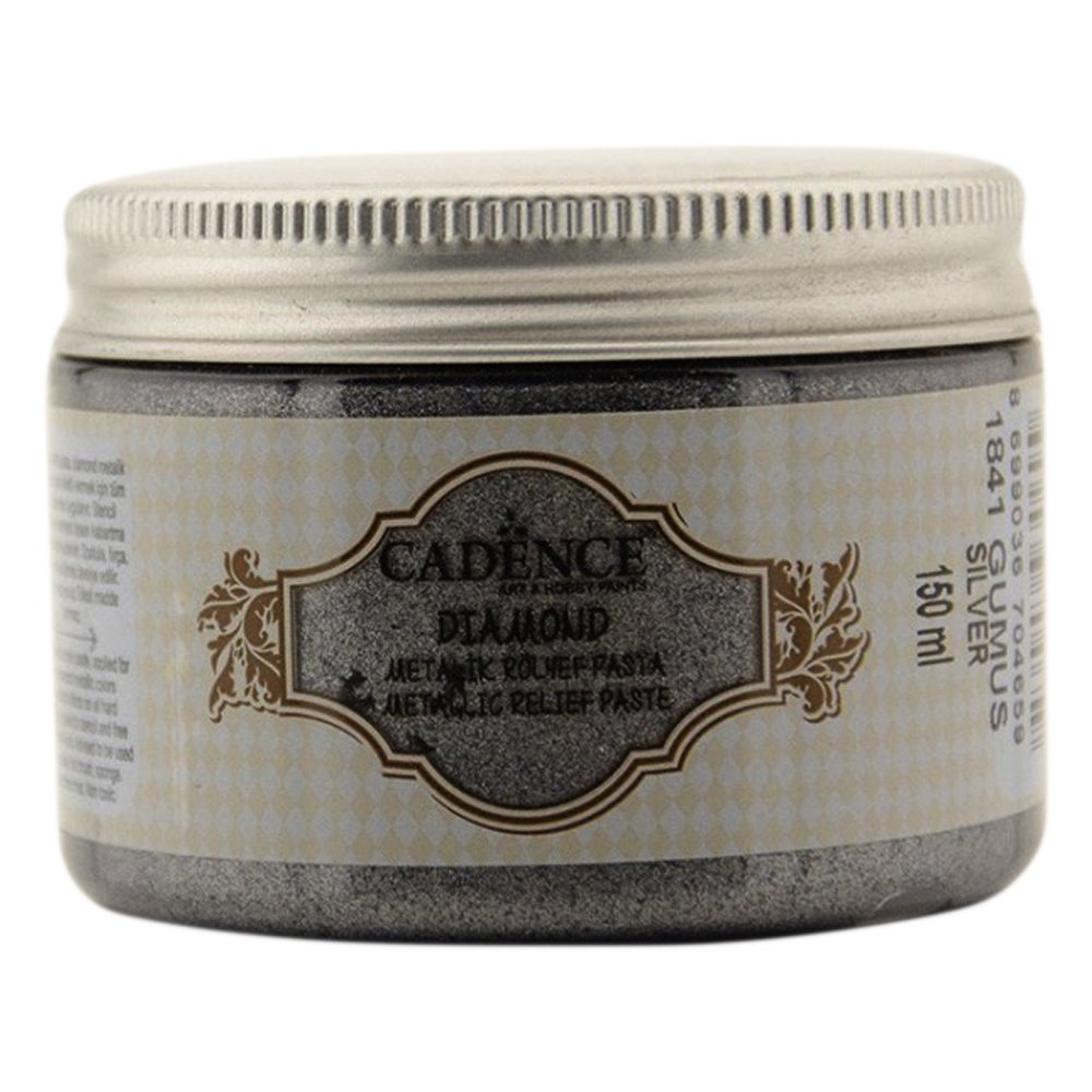 Cadence Diamond Metalik Rölyef Pasta 150ml 1841 Gümüş