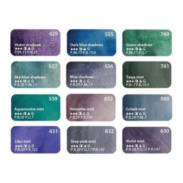 St. Petersburg White Nights Sulu Boya Tablet Seti 12x2.5ml Granulation