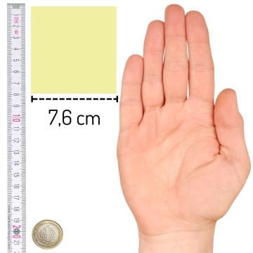 Kraf Yapışkanlı Not Kağıdı 76x76mm 50yp Şeffaf Sarı 7676TR