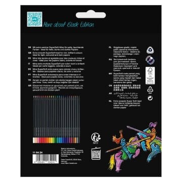 Faber Castell Black Edition Kuru Boya Kalem Seti 24lü