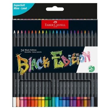 Faber Castell Black Edition Kuru Boya Kalem Seti 24lü