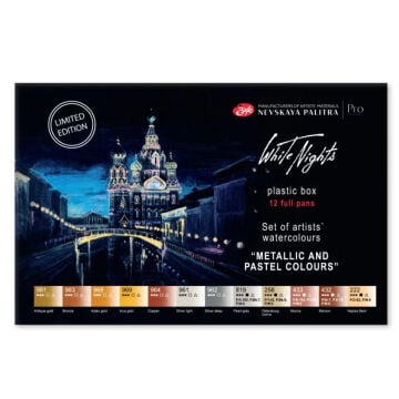 St. Petersburg White Nights Sulu Boya Tablet Seti 12x2.5ml Metalik ve Pastel