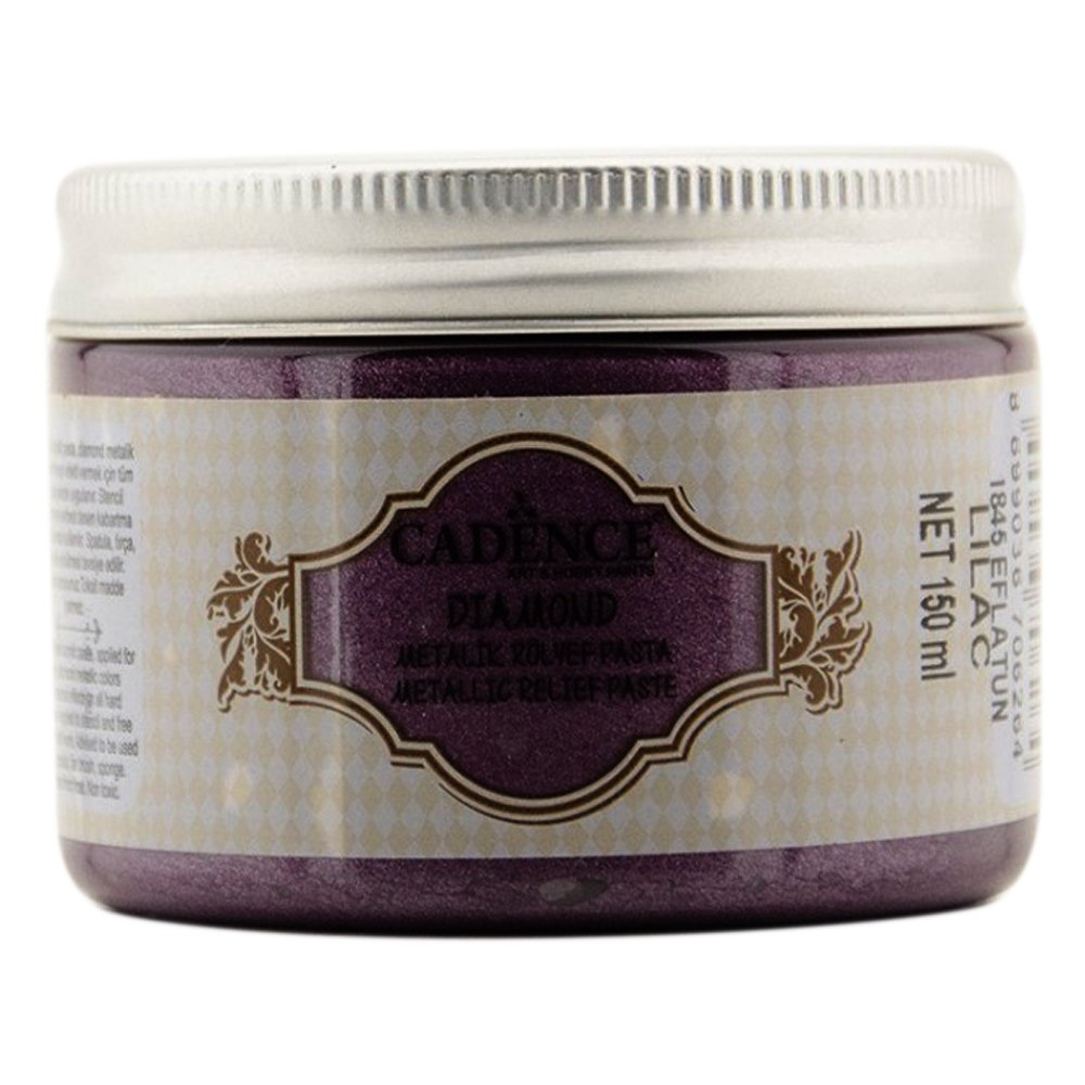 Cadence Diamond Metalik Rölyef Pasta 150ml 1845 Eflatun
