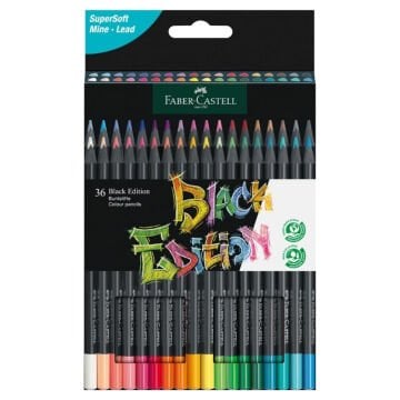 Faber Castell Black Edition Kuru Boya Kalem Seti 36lı