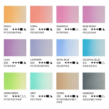 St. Petersburg White Nights Sulu Boya Tablet Seti 12x2.5ml Pastel
