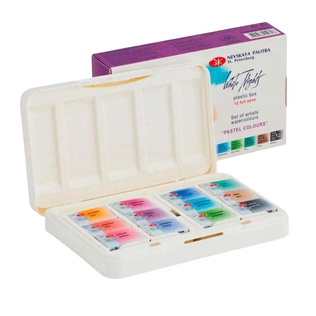 St. Petersburg White Nights Sulu Boya Tablet Seti 12x2.5ml Pastel
