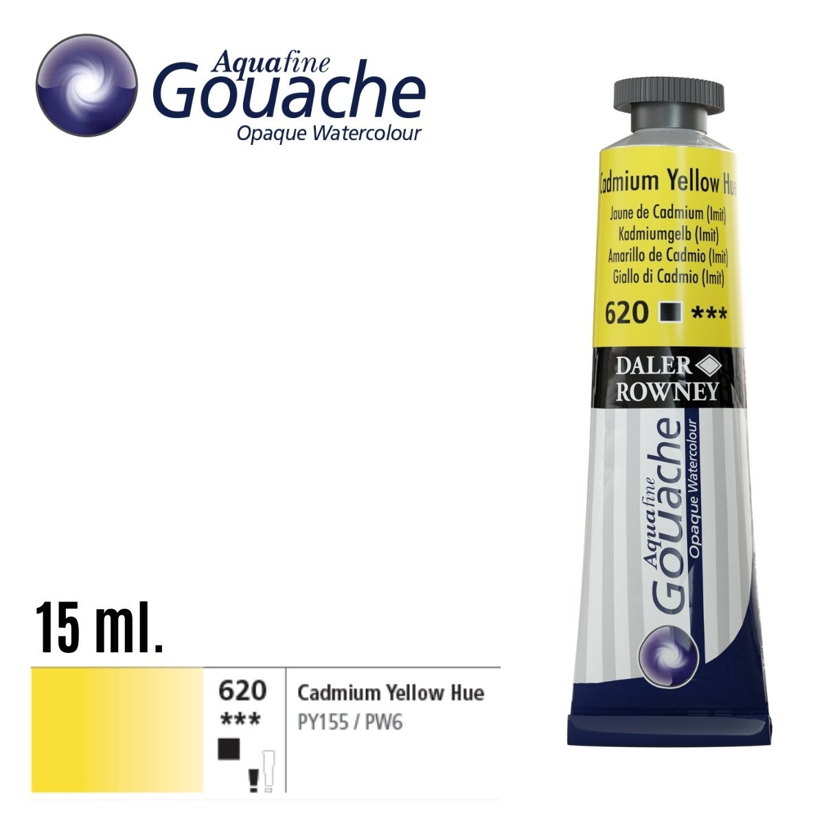 Daler Rowney Aquafine Guaj Boya Tüp 15ml 620 Cadmium Yellow Hue