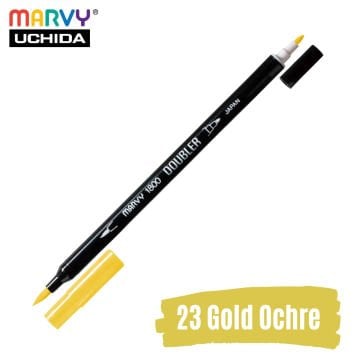 Marvy Artist Brush Pen 1800 Çift Taraflı Firça Uçlu Kalem 23 Gold Ochre