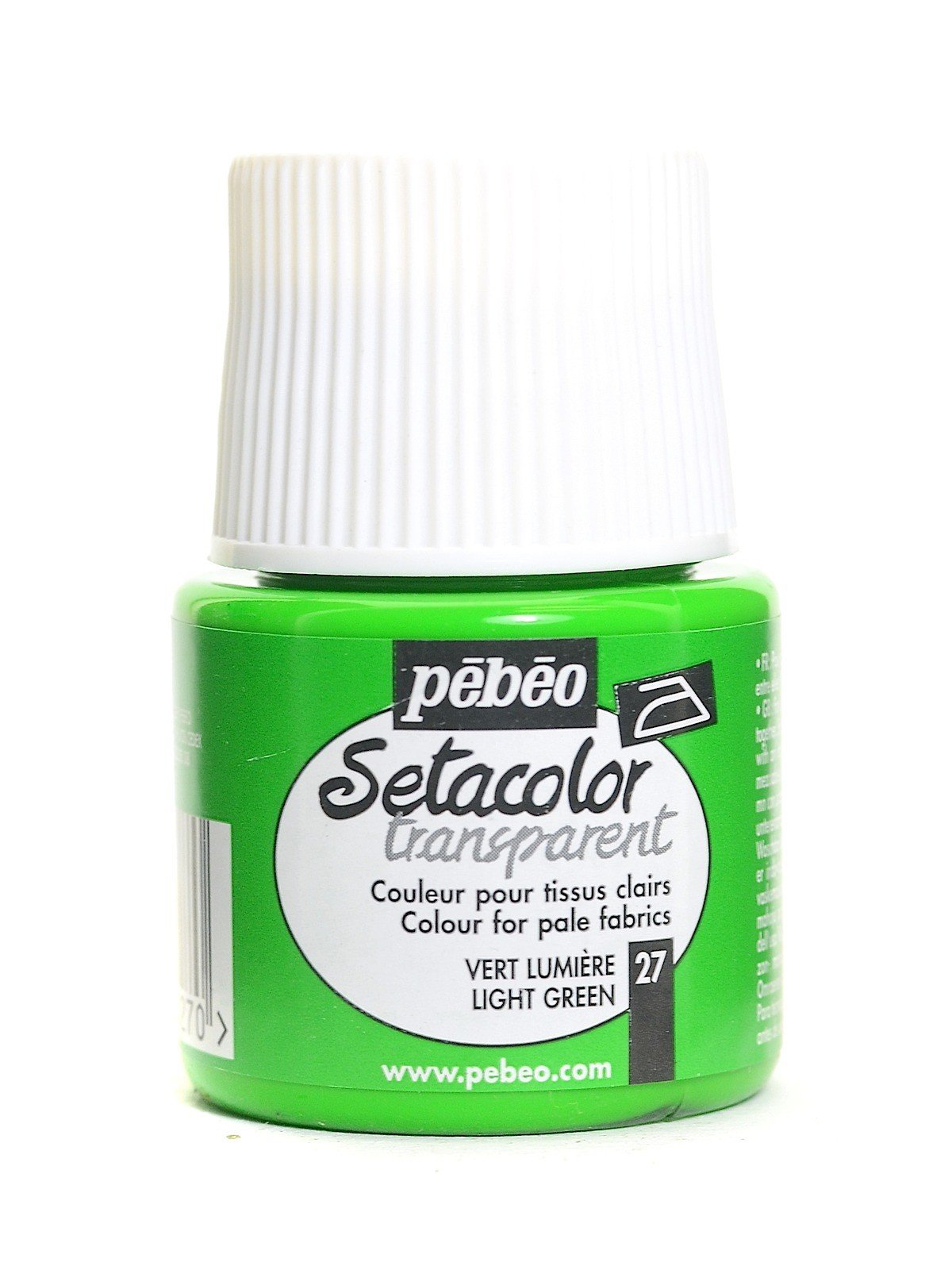 Pebeo Setacolor Light Fabric Transparan Kumaş Boyası 45ml 27 Light Green