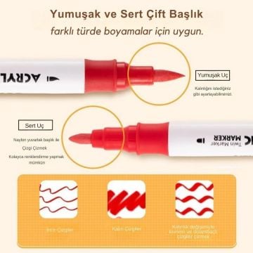 ART-X Çift Uçlu Akrilik Marker Kalem 150 Koyu Ten Rengi