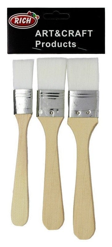 Rich Ekonomik Set 3'lü Beyaz Kıl Fırça