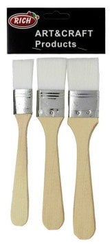 Rich Ekonomik Set 3'lü Beyaz Kıl Fırça