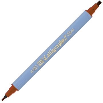 Zig Kaligrafi Kalemi Çift Uçlu 2mm + 3.5mm Tc-3100 060 Brown