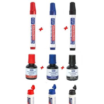 Kraf Beyaz Tahta Kalem Mürekkebi 30ml Siyah 445G