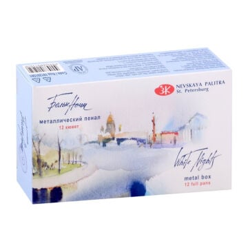 St. Petersburg White Nights Sulu Boya Tablet Seti 12x2.5ml Metal Kutulu