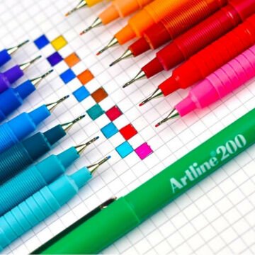 Artline 200 Fine Keçe Uçlu Yazı Kalemi 0.4mm Mavi