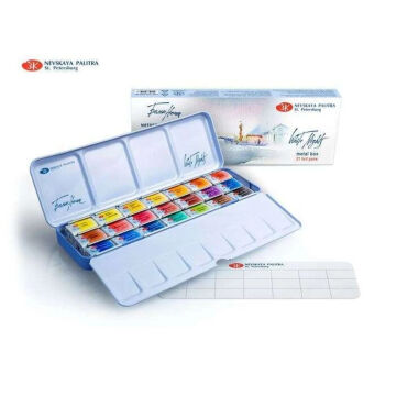 St. Petersburg White Nights Sulu Boya Tablet Seti 21x2.5ml Metal Kutulu