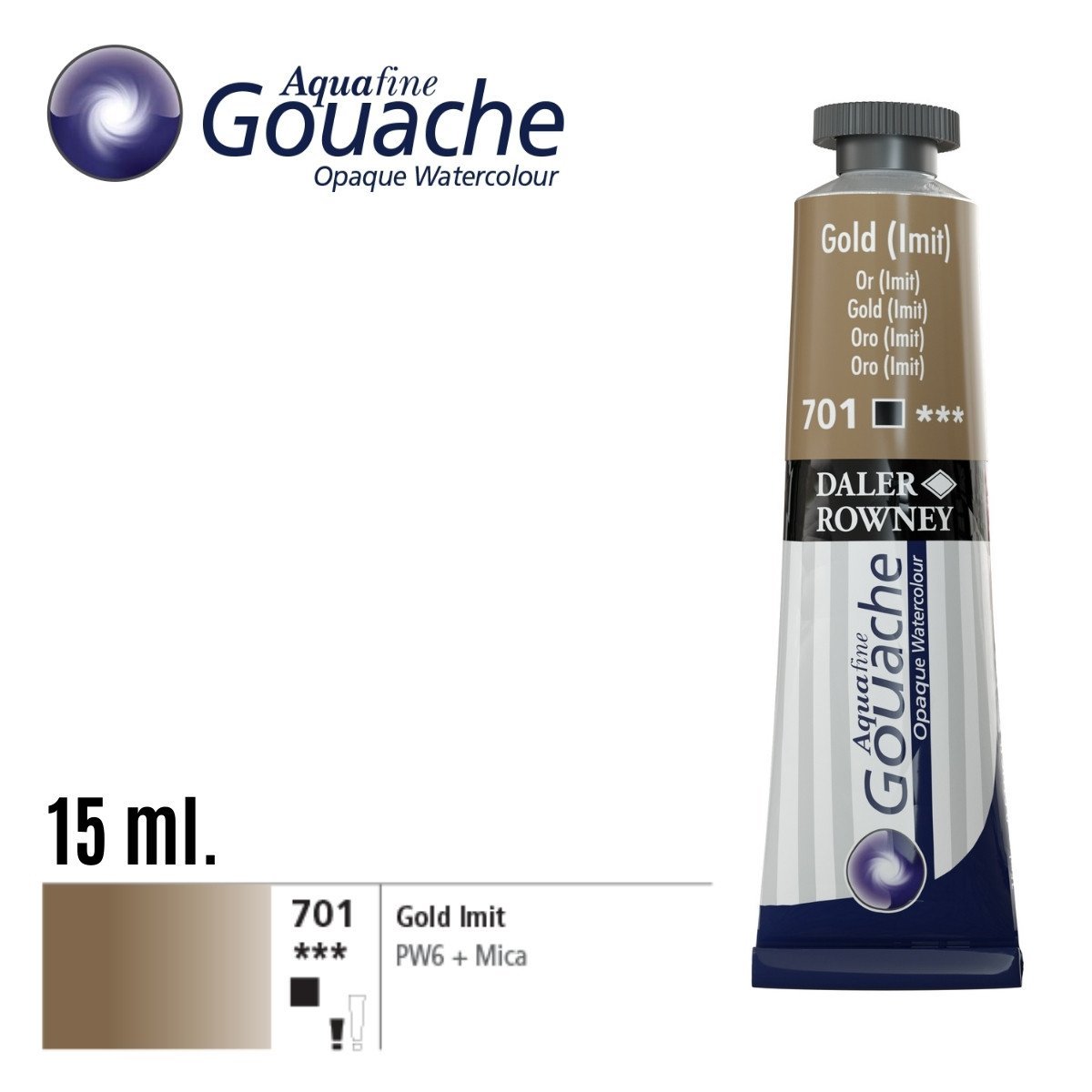 Daler Rowney Aquafine Guaj Boya Tüp 15ml 701 Gold