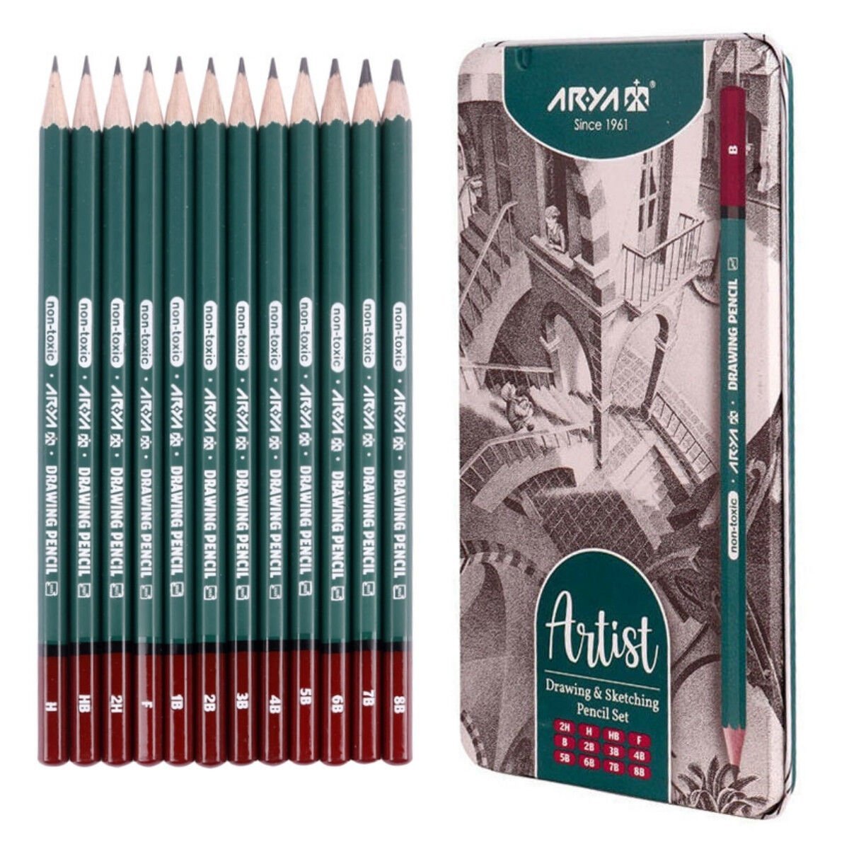 Arya Artist Dereceli Kalem Seti 2H-8B