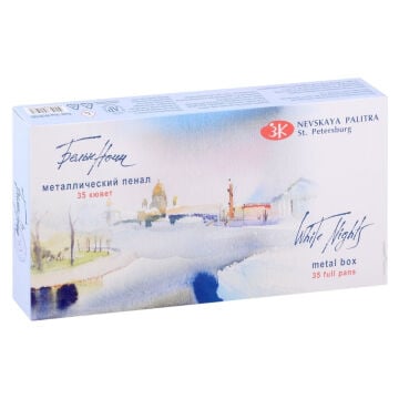 St. Petersburg White Nights Sulu Boya Tablet Seti 35x2.5ml Metal Kutulu