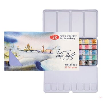 St. Petersburg White Nights Sulu Boya Tablet Seti 35x2.5ml Metal Kutulu